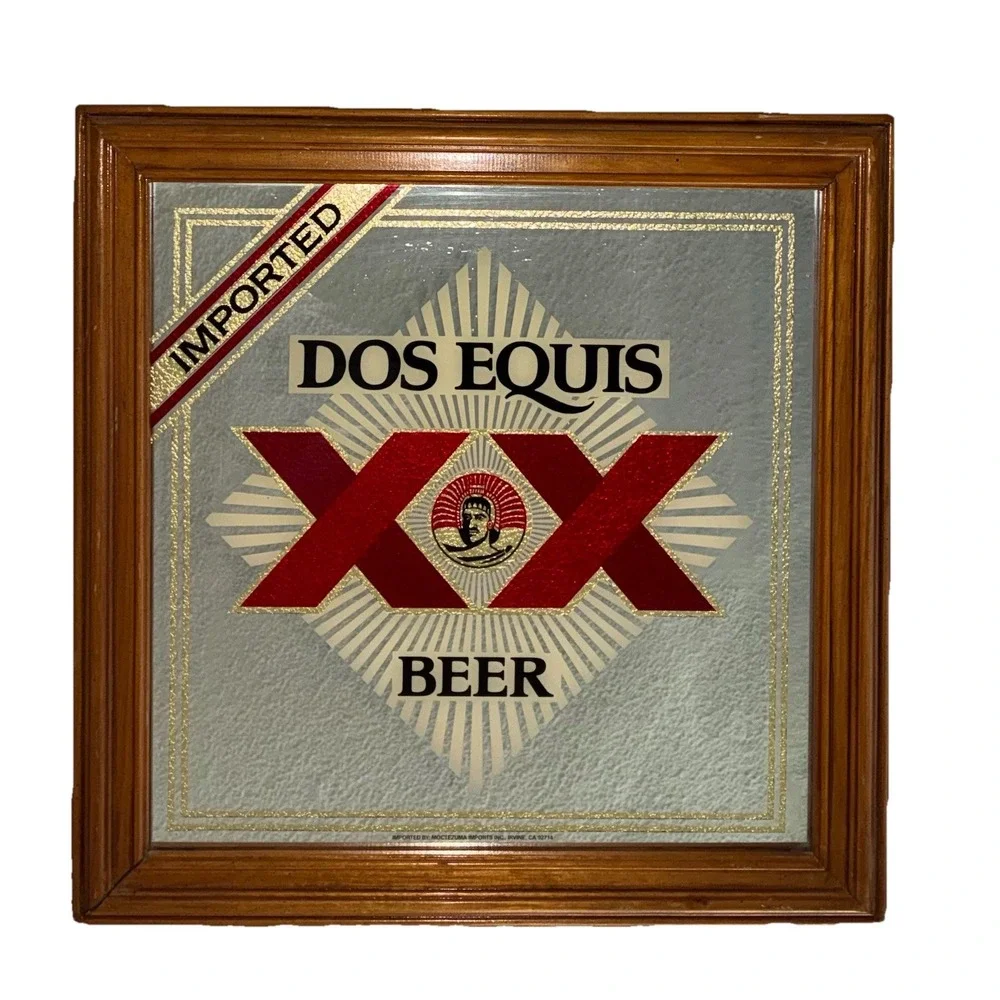 DOS EQUIS Mexican Beer Advertising Mirror 16.5x16.5